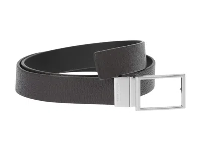 Pre-owned Bottega Veneta Men's  Leather Belt In Black