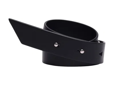 Pre-owned Bottega Veneta Men's  Leather Belt In Black