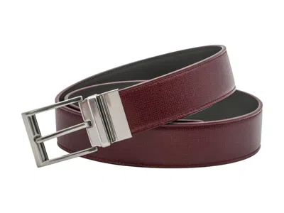 Pre-owned Bottega Veneta Men's  Leather Belt In Burgundy