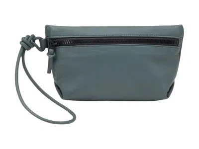 Pre-owned Bottega Veneta Men's  Leather Clutch In Grey