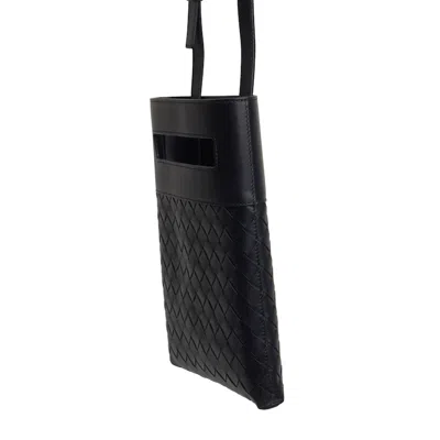 Pre-owned Bottega Veneta Men's  Mesh Crossbody In Blue