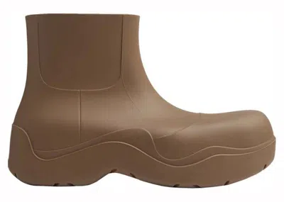 Pre-owned Bottega Veneta Men's  Puddle Ankle Boot Jute Sneakers In Brown