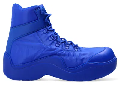 Pre-owned Bottega Veneta Men's  Puddle Bomber Ankle Boot Sneakers In Blue