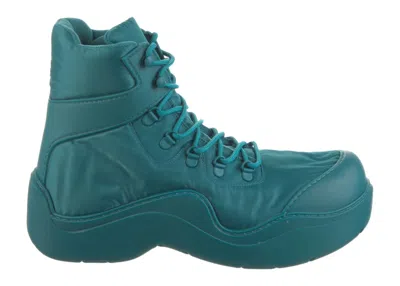 Pre-owned Bottega Veneta Men's  Puddle Bomber Ankle Boot Sneakers In Teal
