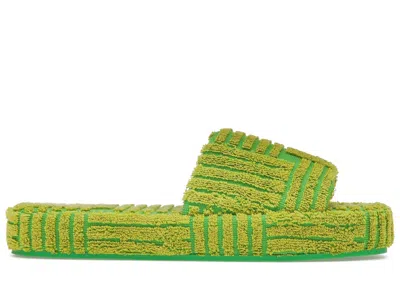 Pre-owned Bottega Veneta Men's  Resort Geometric Sandal Sneakers In Parakeet/kiwi