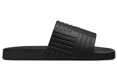 Pre-owned Bottega Veneta Men's  Rubber Slides Sneakers In Black
