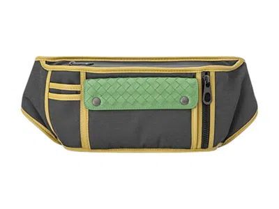 Pre-owned Bottega Veneta Men's  Rudder Belt Bag In Grey/yellow