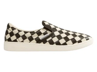 Pre-owned Bottega Veneta Men's  Sawyer Sliponsneakers In Sea Salt/khaki In Multi