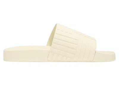 Pre-owned Bottega Veneta Men's  Slider Sneakers In Sea Salt