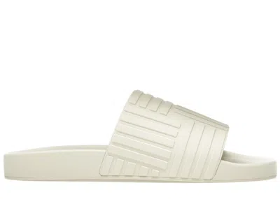 Pre-owned Bottega Veneta Men's  Slider Sneakers In Sea Salt In Gray