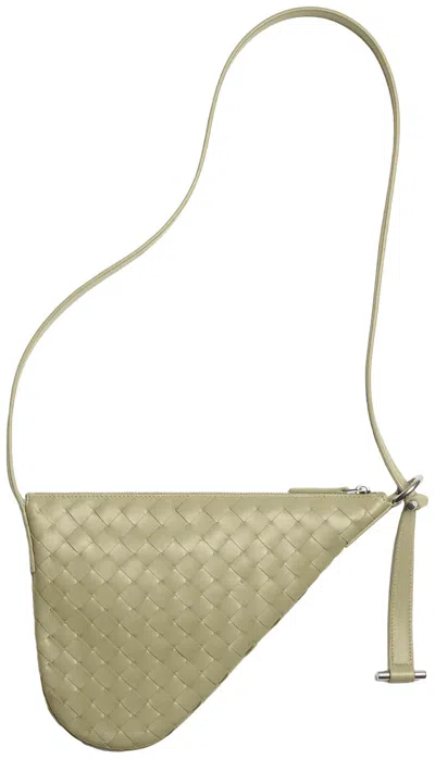 Pre-owned Bottega Veneta Men's  Small Virgule Crossbody In Travertine