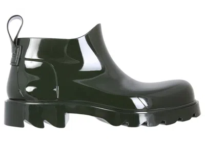 Pre-owned Bottega Veneta Men's  Stride Ankle Boot Sneakers In Dark/green