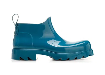Pre-owned Bottega Veneta Men's  Stride Ankle Boots Sneakers In Blue