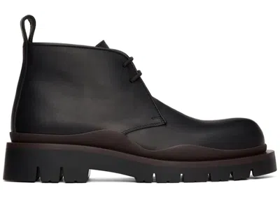 Pre-owned Bottega Veneta Men's  Tire Desert Boot Fondant Sneakers In Black