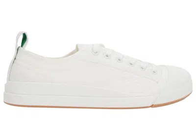 Pre-owned Bottega Veneta Men's  Vulcano Sneaker Canvas Sneakers In White