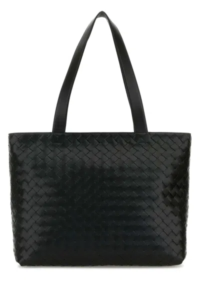 Bottega Veneta Borsa Shopping Intrecciato Piccola In Pelle Verde Bottiglia Uomo In Multi