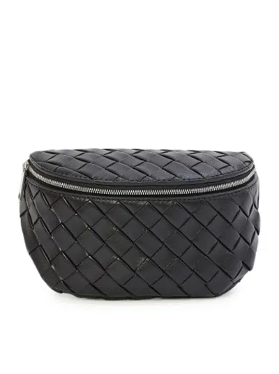 Bottega Veneta Men Braided Pouch In Black