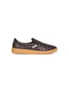 Bottega Veneta Men Brown Intrecciato Leather Sawyer Sneakers In Multi