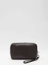 Bottega Veneta Men Brown Intrecciato Pouch
