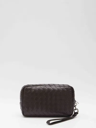 Bottega Veneta Men Brown Intrecciato Pouch