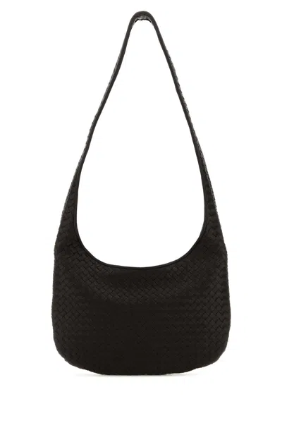 Bottega Veneta Men Brown Nappa Leather Veneto Crossbody Bag In Black