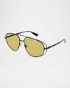 Bottega Veneta Full-frame Sunglasses In Matte Black