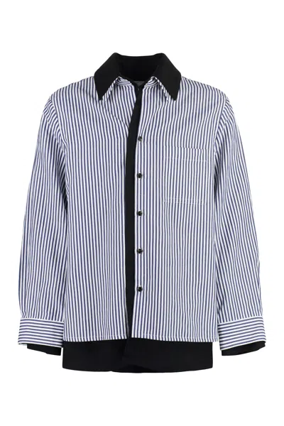 Bottega Veneta Men's Camicia Shirt In Blue