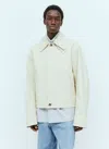 Bottega Veneta Men Canvas Blouson Jacket In Yellow