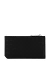 Bottega Veneta Men Intrecciato Small Calfskin Card Holder In Black
