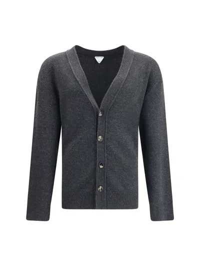 Bottega Veneta Men Cashmere Cardigan In Gray