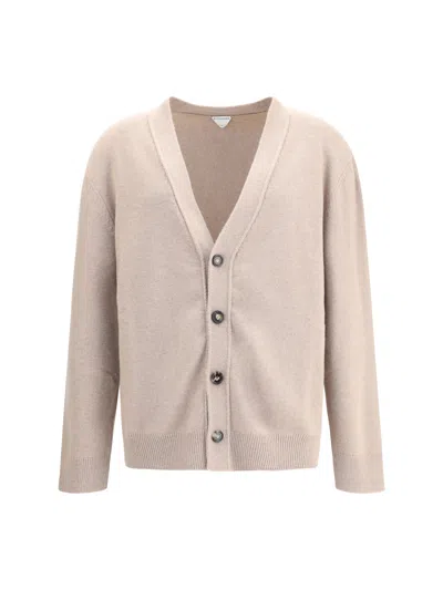 Bottega Veneta Men Cashmere Cardigan In Neutral