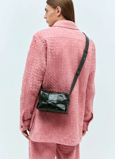Bottega Veneta Men Cassette Crossbody Bag In Green