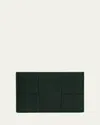 Bottega Veneta Men's Cassette Intrecciato Leather Card Case In Raintree-par/rain-si