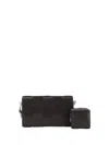Bottega Veneta Dark Brown Cassette Shoulder Bag In Multicolor