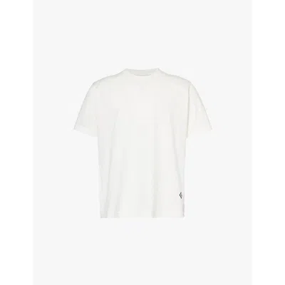 Bottega Veneta Mens Chalk Brand-patch Short-sleeved Cotton-jersey T-shirt