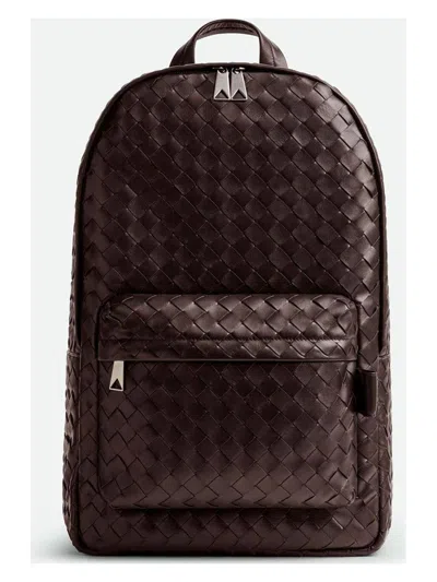 Bottega Veneta Medium Intrecciato Leather Backpack In Brown