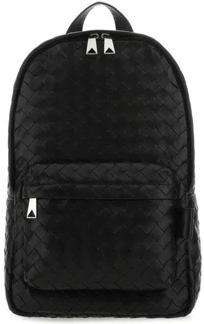 Bottega Veneta Men's Classic Intrecciato Small Backpack In Black