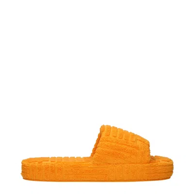 Bottega Veneta Men's Clogs And Mules Orange/mandarin Fabric In Yellow