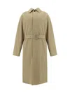 Bottega Veneta Light Cotton Twill Trench Coat In Multicolor