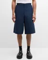 Bottega Veneta Bermuda Cotton Shorts In Blue