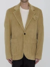 Bottega Veneta Long-sleeved Suit Coat In Beige