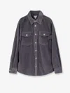 Bottega Veneta Men Corduroy Shirt In Gray