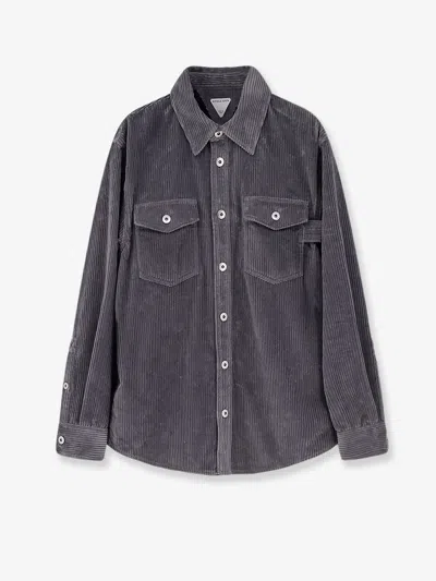 Bottega Veneta Men Corduroy Shirt In Gray