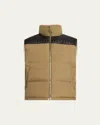 Bottega Veneta Frosted Cotton Poplin Down Vest In Espresso