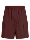 Bottega Veneta Resinated Cotton Cargo Shorts