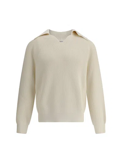 Bottega Veneta Men Cotton Sweater In Multicolor