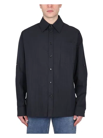 BOTTEGA VENETA MEN'S COTTON TWILL SHIRT