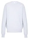 Bottega Veneta Crew-neck Cashmere Sweater With Elbow Patches For Men In Grey