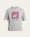 Bottega Veneta Graphic Rabbit-print Crushed Cotton Jersey T-shirt In Gray