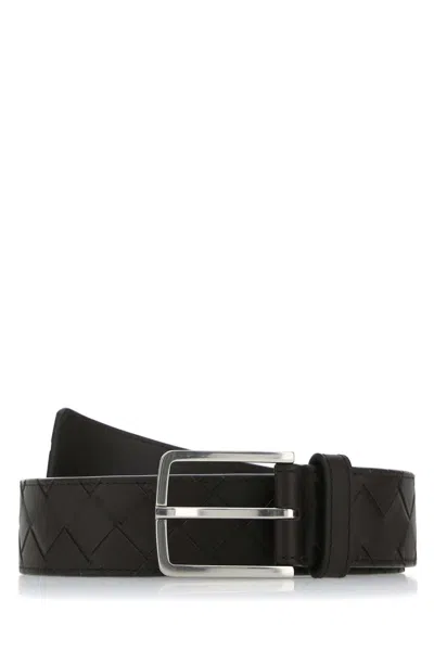 BOTTEGA VENETA BOTTEGA VENETA MEN DARK BROWN LEATHER BELT